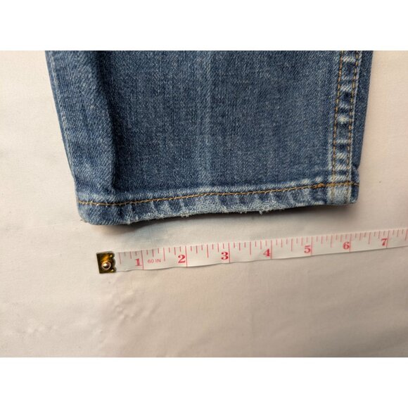 Hudson Jeans Mens 30x32 Blue Axl Skinny Button Fly Distressed Denim - Picture 8 of 11